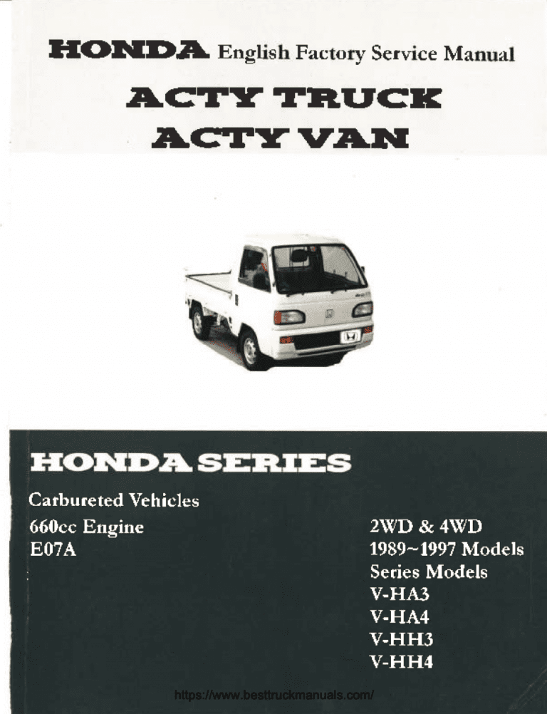 honda acty service manual