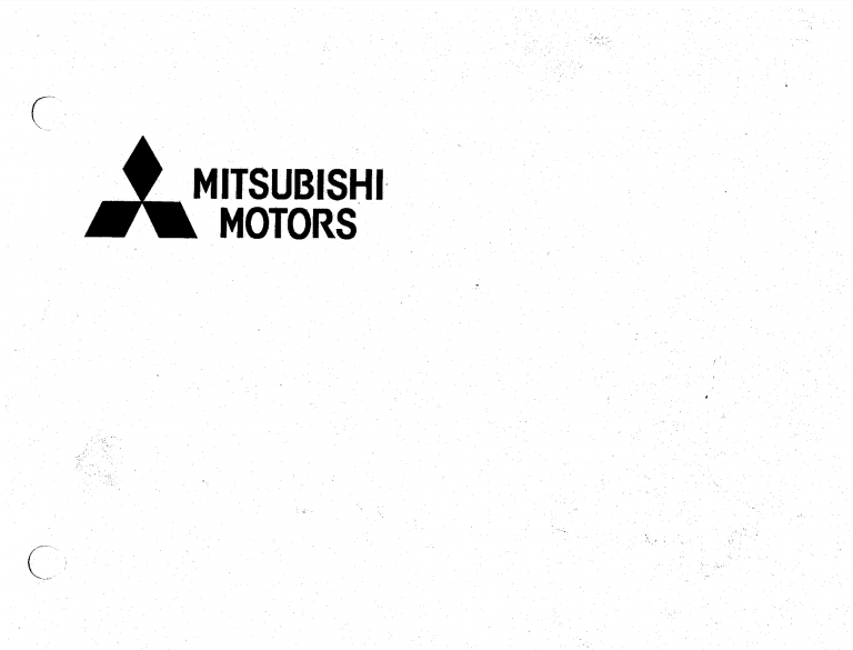 mitsubishi shop manual
