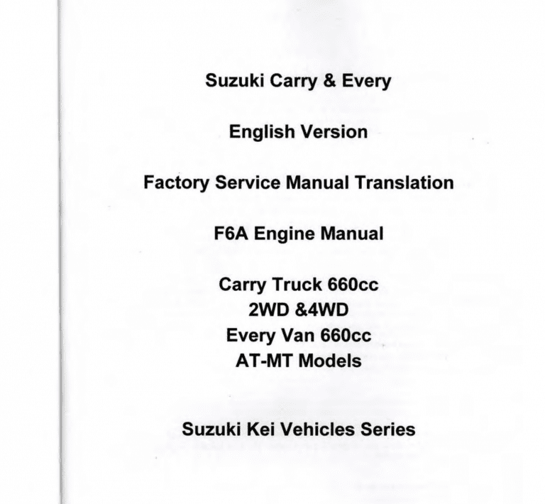suzuki every shop manual