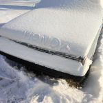 diesel car covered in snow